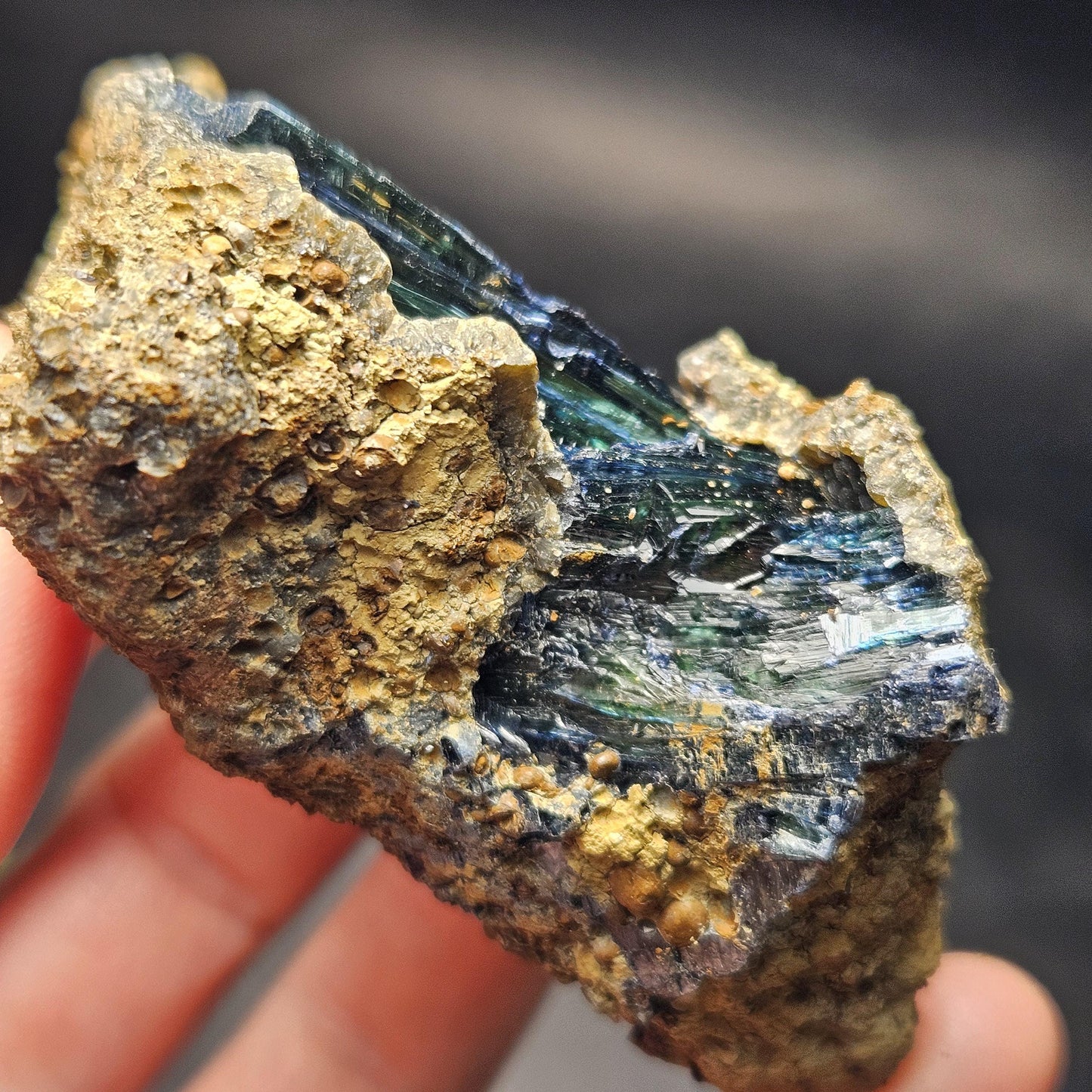 Vivianite Crystal Cluster 76.89g, Vivianite Specimen, Raw Blue