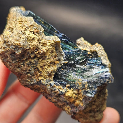 Vivianite Crystal Cluster 76.89g, Vivianite Specimen, Raw Blue