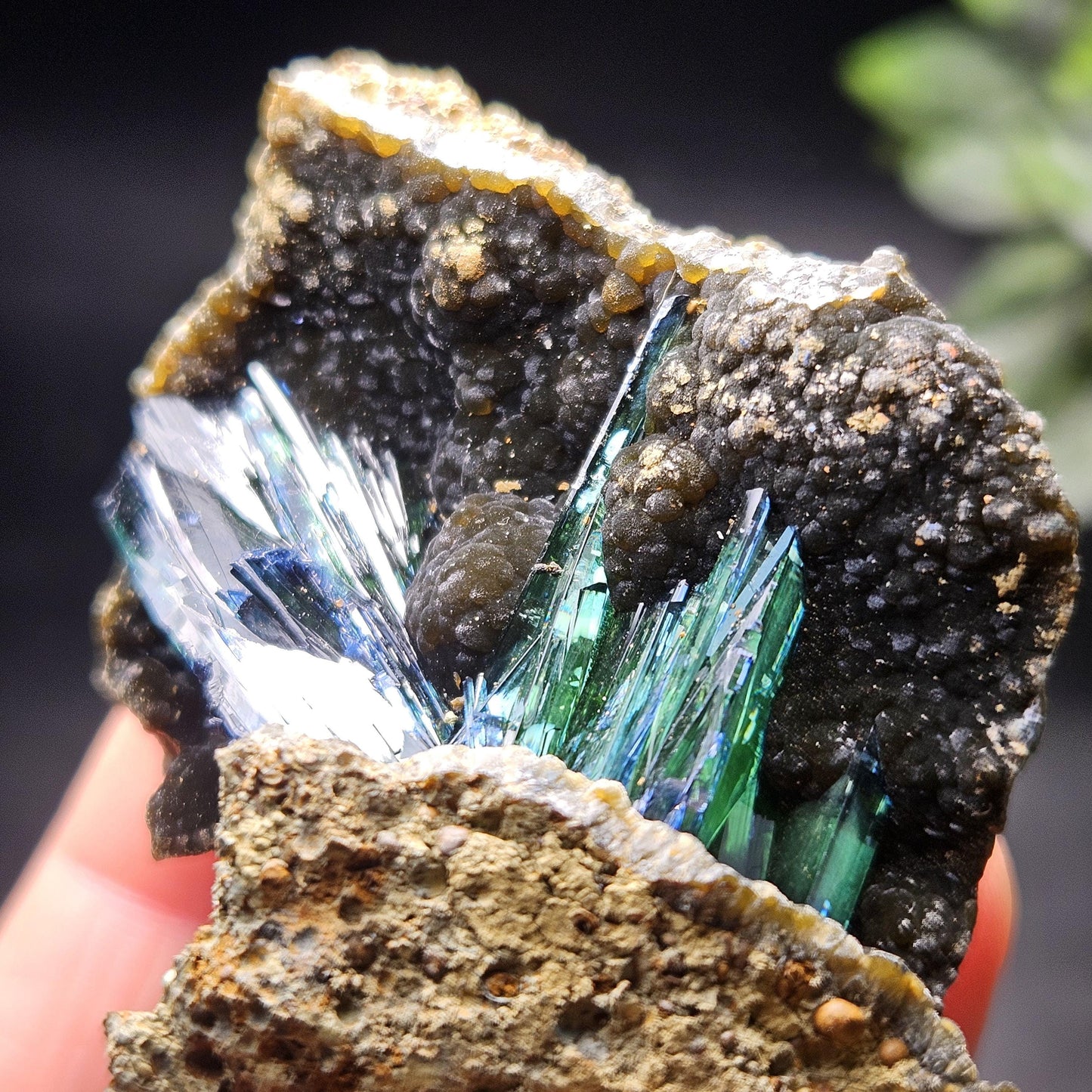 Vivianite Crystal Cluster 76.89g, Vivianite Specimen, Raw Blue