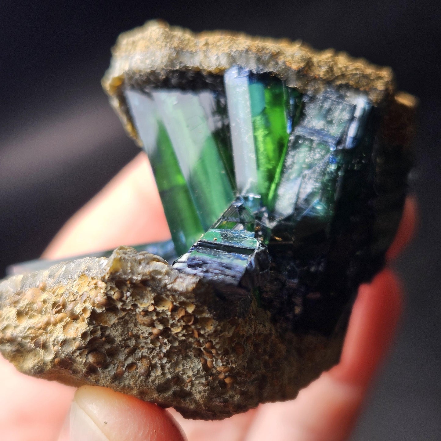 AAA Vivianite Crystal Cluster 89.77g, Vivianite Specimen, Raw Blue
