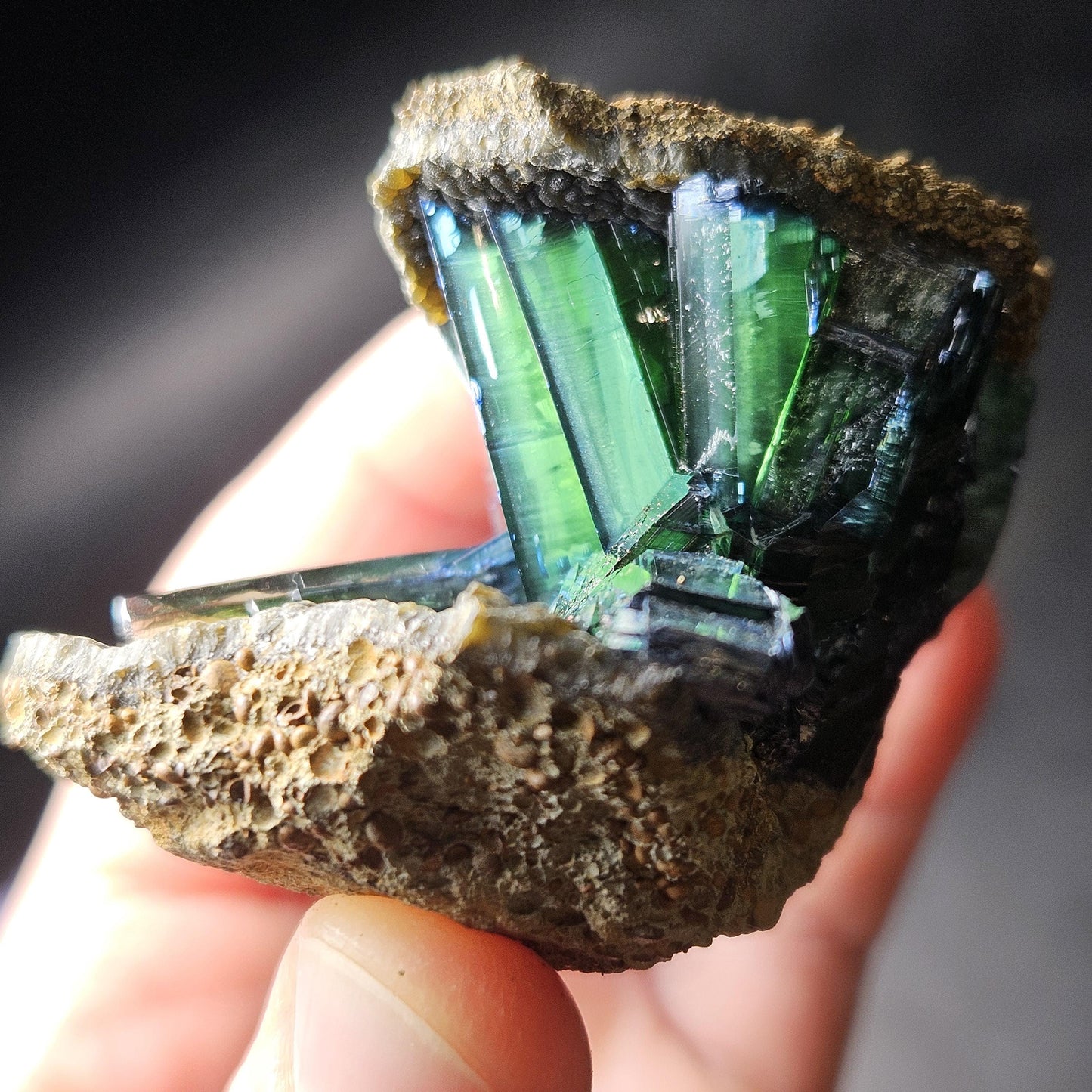 AAA Vivianite Crystal Cluster 89.77g, Vivianite Specimen, Raw Blue