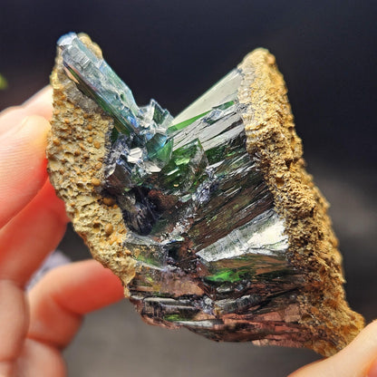 AAA Vivianite Crystal Cluster 89.77g, Vivianite Specimen, Raw Blue