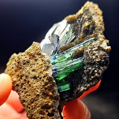 Vivianite Crystal Cluster 76.89g, Vivianite Specimen, Raw Blue