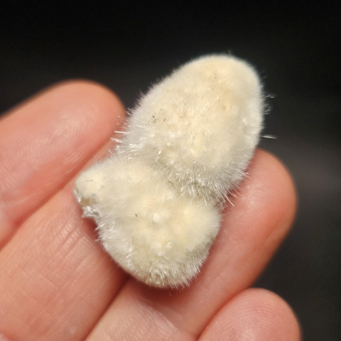 Okenite Ball Specimen from India, Okenite "Puffball" Crystal
