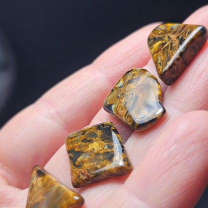 Golden Pietersite Stone, Authentic Namibian Polished Pietersite Specimen, Gold Pietersite Crystal
