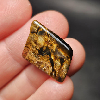 Golden Pietersite Stone, Authentic Namibian Polished Pietersite Specimen, Gold Pietersite Crystal