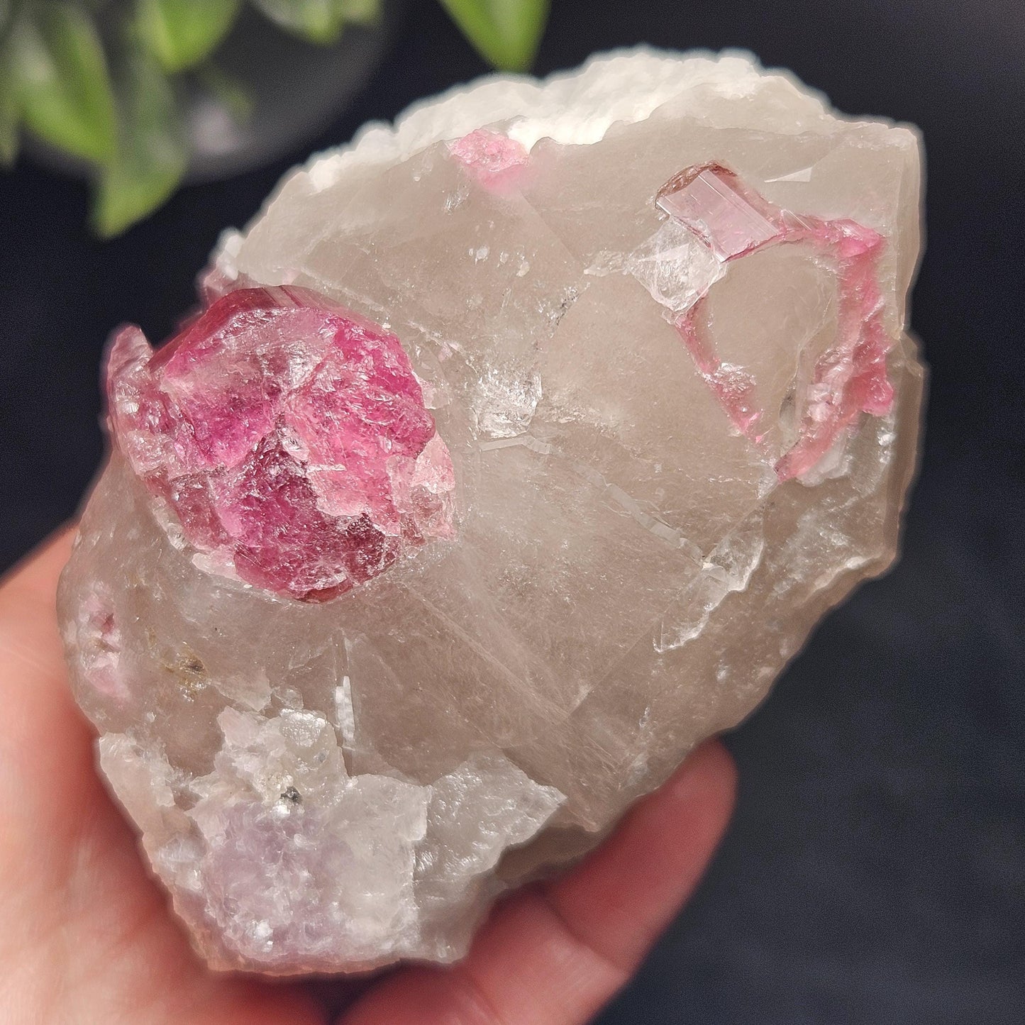 Pink Tourmaline in Quartz from Brazil 384.11g