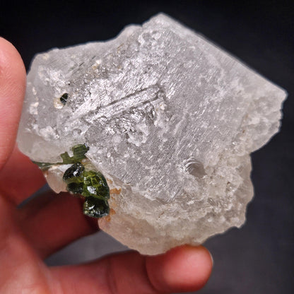 Green Tourmaline in Quartz Crystal 130.59g, Brazilian Quartz with Tourmaline, Green Tourmaline Specimen, Tourmaline Crystal