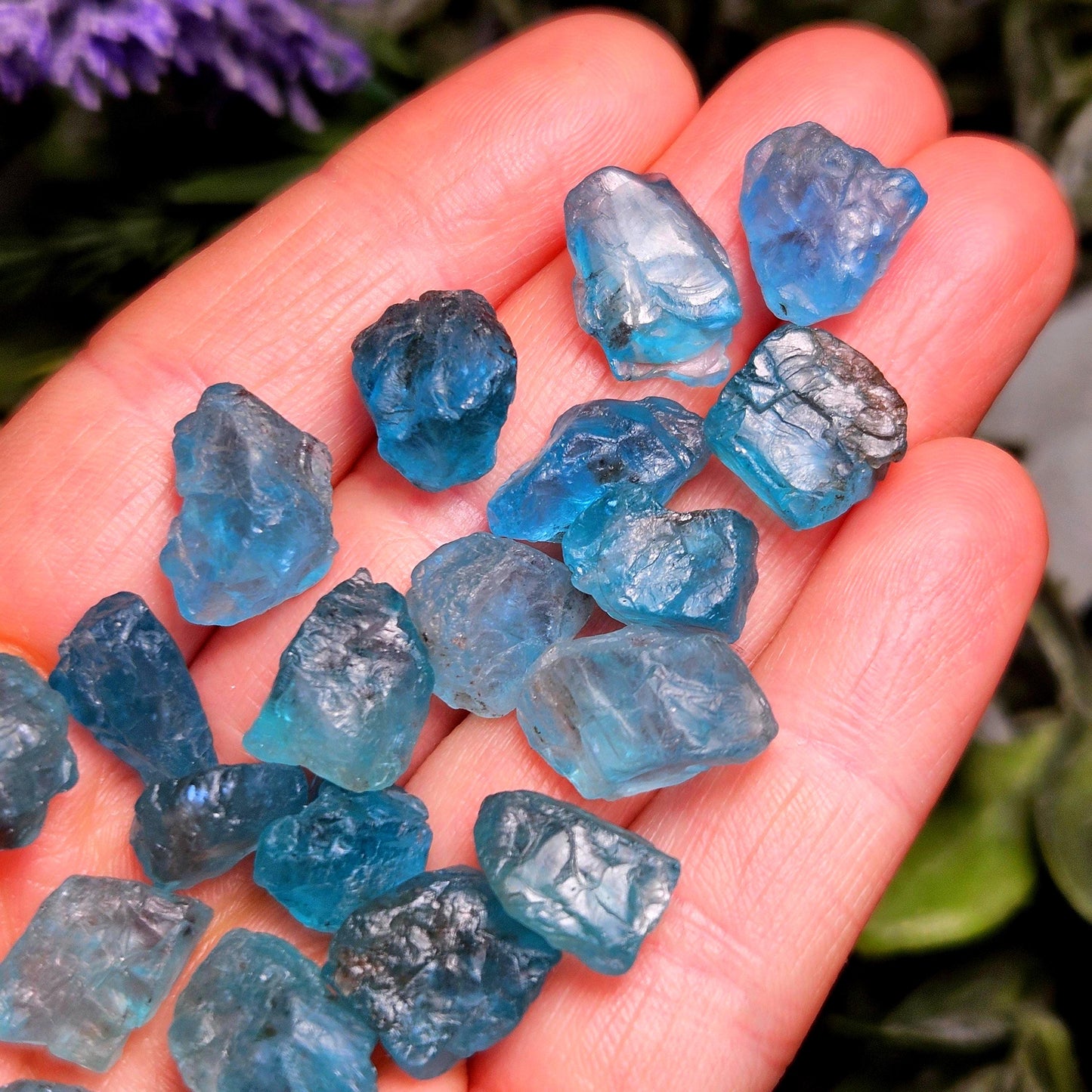Blue Apatite Crystal, Raw Apatite Stone Specimen