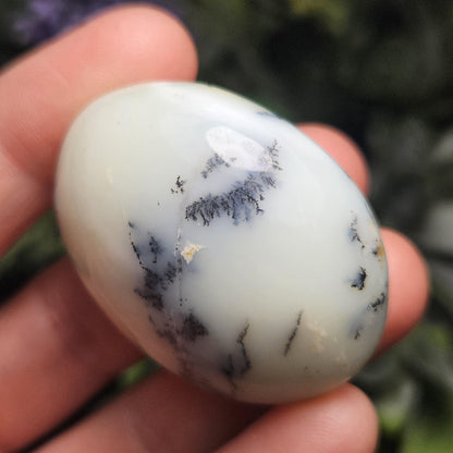 Dendritic Green Opal Palm Stone (1.25"+), Polished Dendritic Opal Crystal