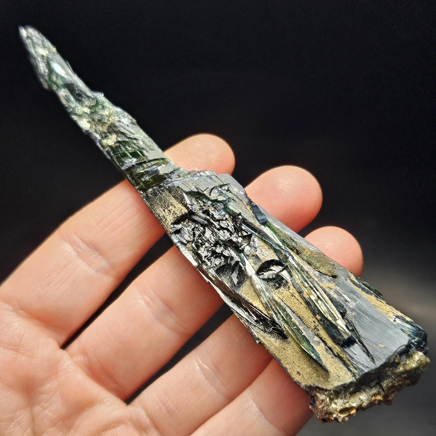 Vivianite Crystal Specimen 31.08g, Terminated Vivianite Crystal, Raw Blue