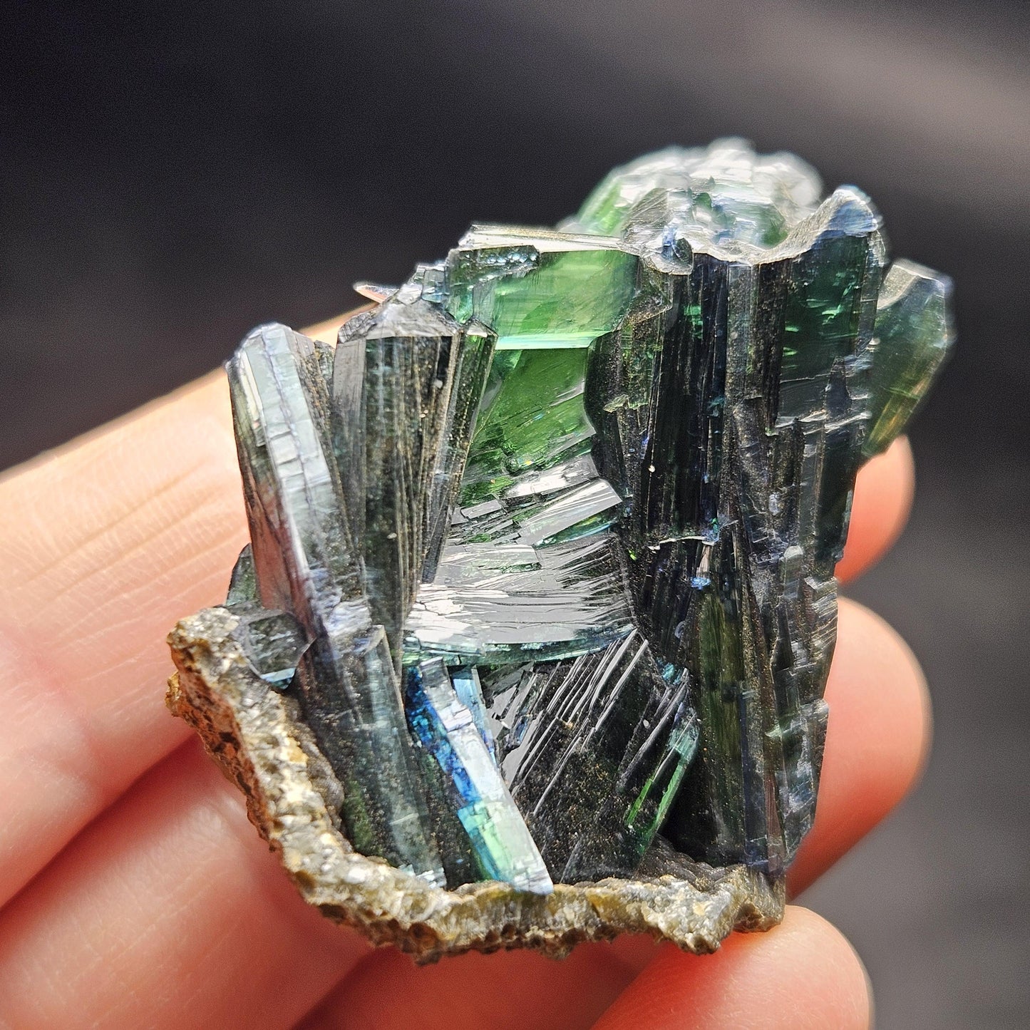 Vivianite Crystal Cluster 42.65g, Vivianite Specimen, Raw Blue