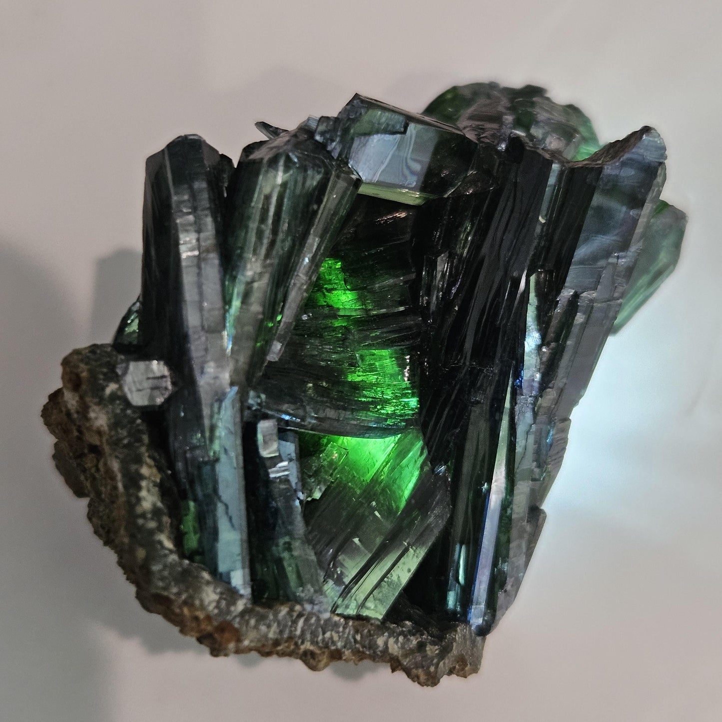 Vivianite Crystal Cluster 42.65g, Vivianite Specimen, Raw Blue