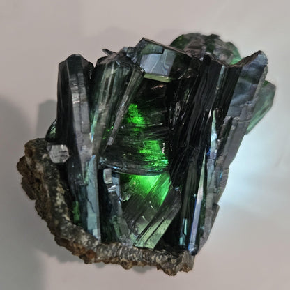 Vivianite Crystal Cluster 42.65g, Vivianite Specimen, Raw Blue
