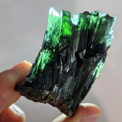 Vivianite Crystal Cluster 42.65g, Vivianite Specimen, Raw Blue