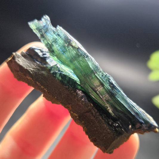 Vivianite Crystal Specimen 25.78g, Terminated Vivianite Crystal, Raw Blue