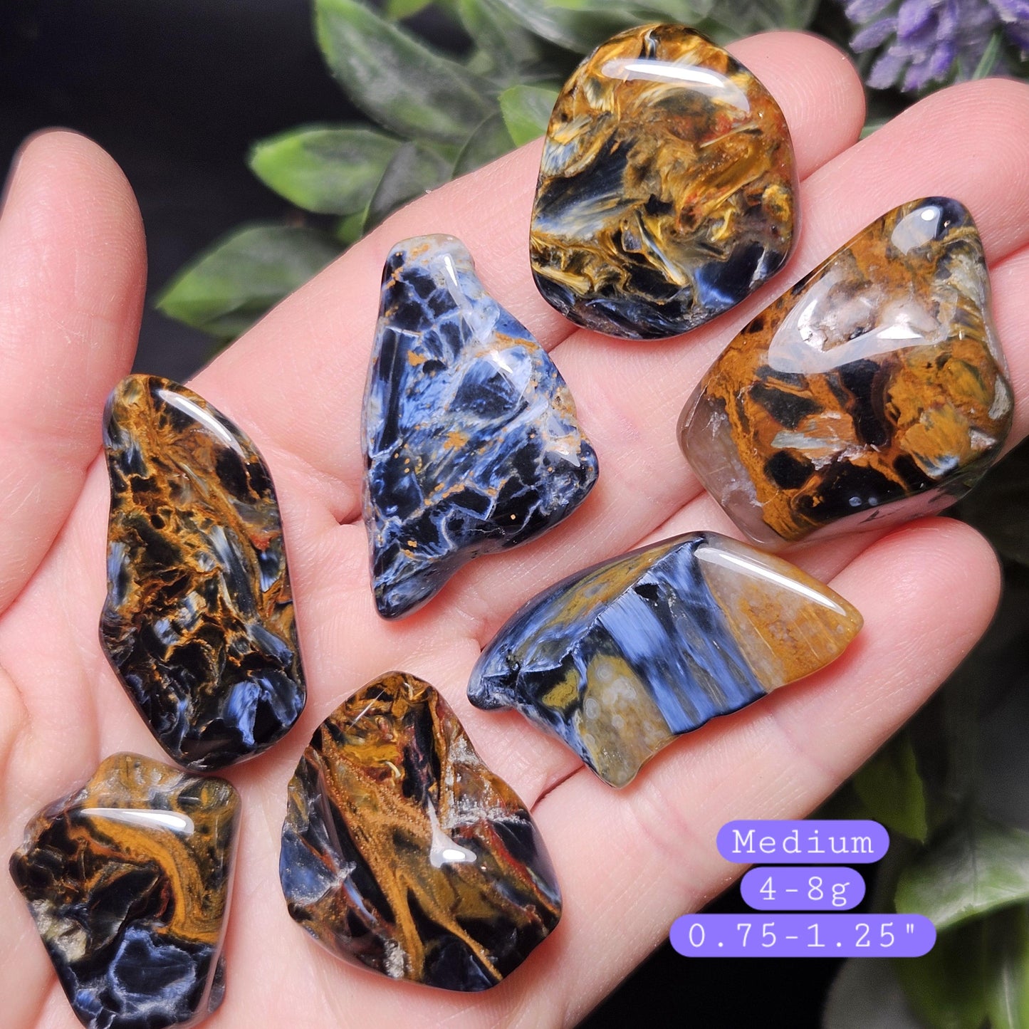 Pietersite AAA Crystal, Genuine Namibian Pietersite, Polished Pietersite Crystal Specimen, Blue Gold Red Pietersite