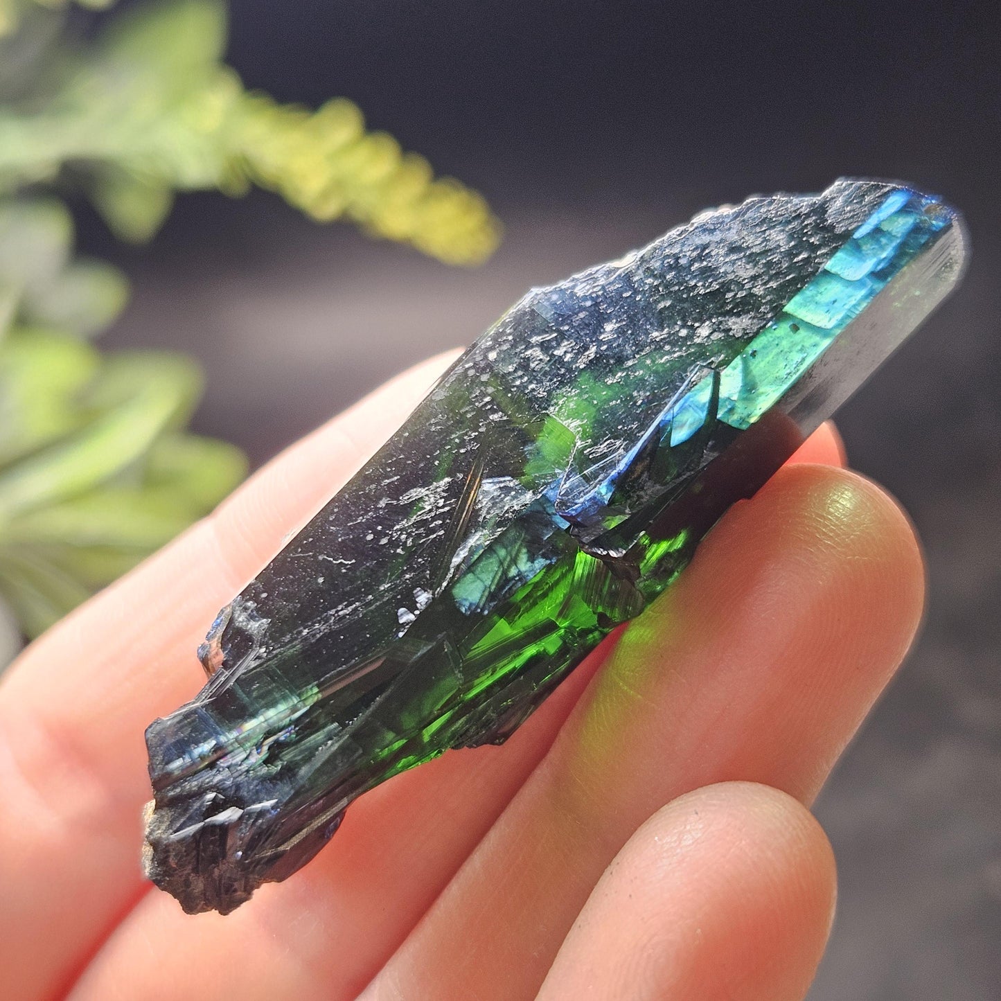 Vivianite Crystal Specimen 19.11g, Terminated Vivianite Crystal, Raw Blue