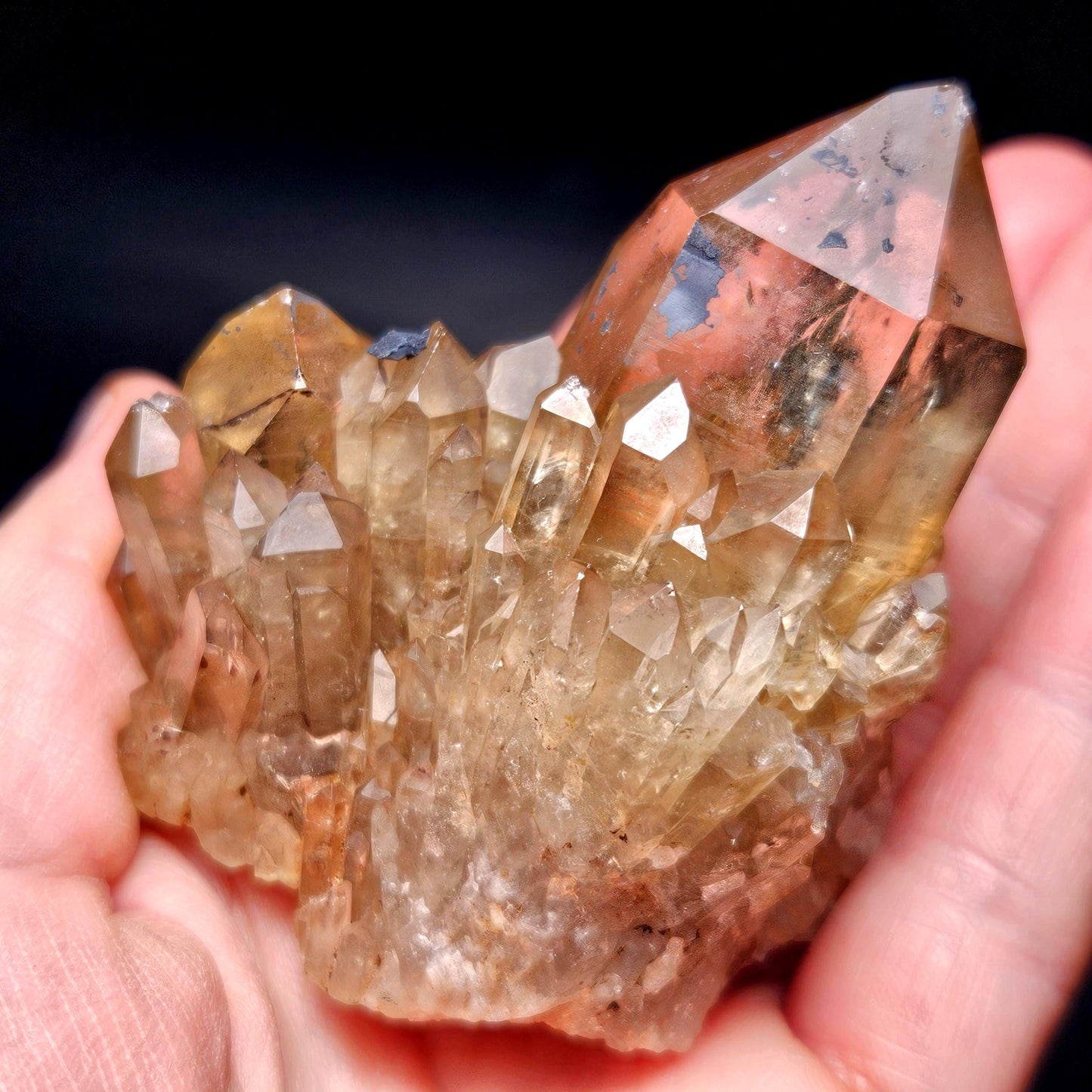 Kundalini Congo Citrine Quartz Cluster 132.59g, Smoky Citrine Crystal Multi