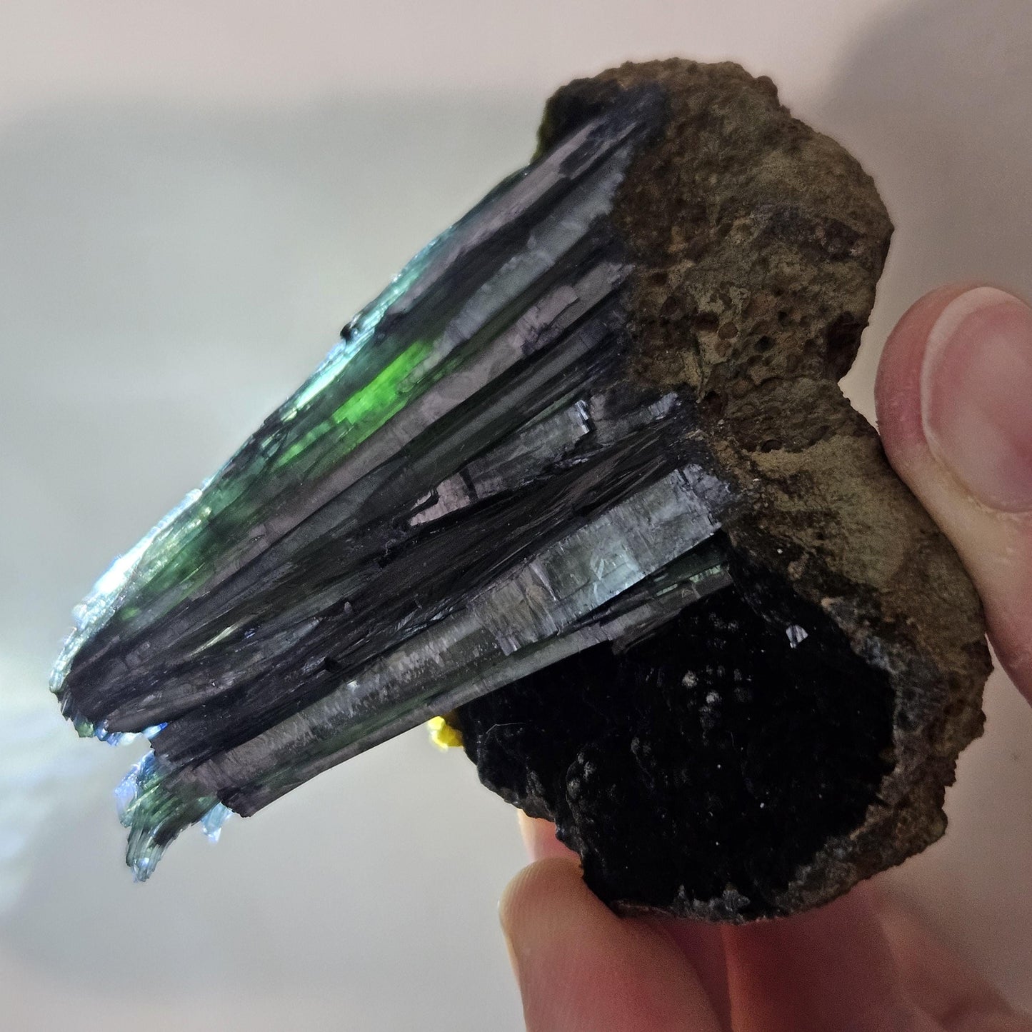 Vivianite Crystal Cluster 92.79g, Vivianite Specimen, Raw Blue