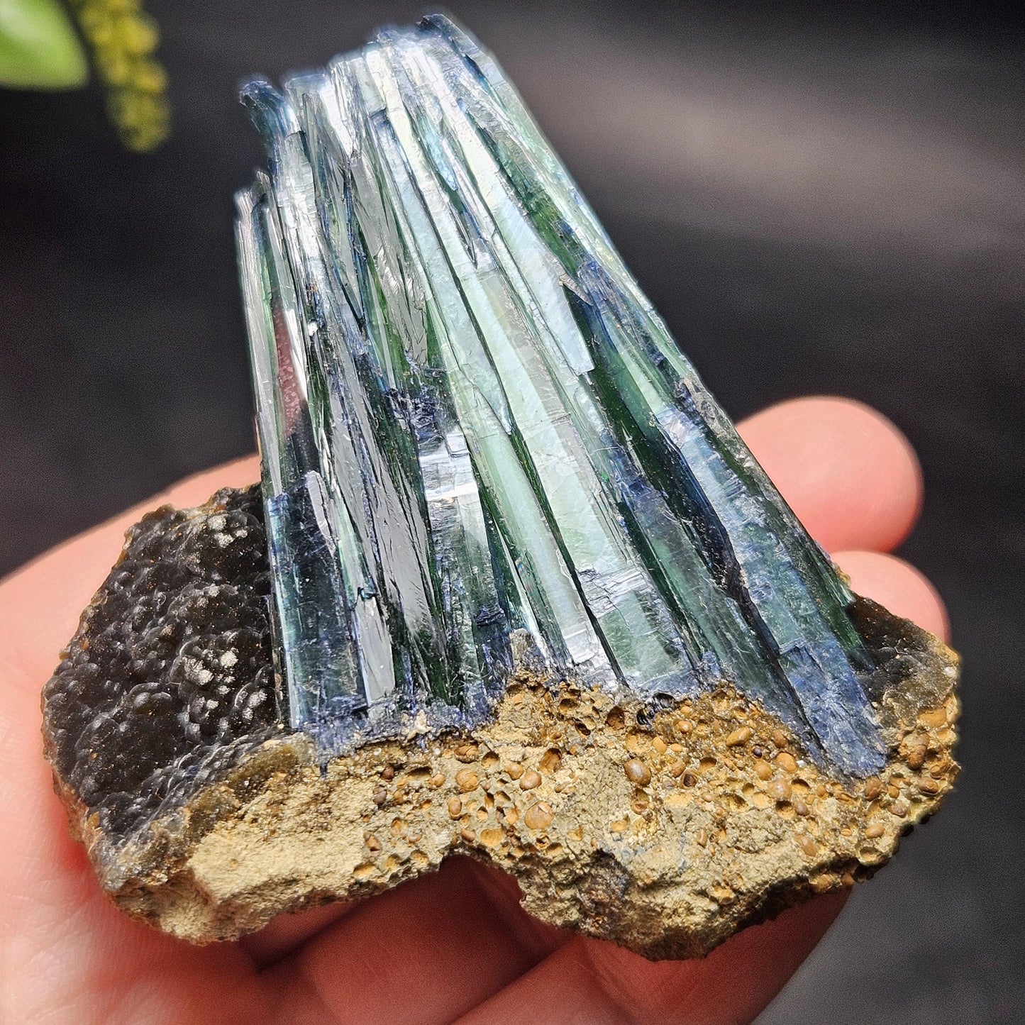Vivianite Crystal Cluster 92.79g, Vivianite Specimen, Raw Blue