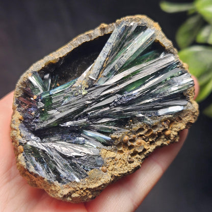 Vivianite Crystal Cluster 135.93g, Vivianite Specimen, Raw Blue