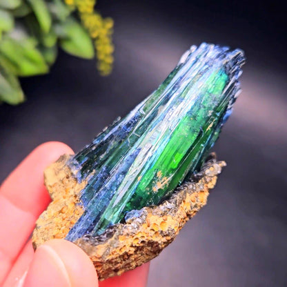Vivianite Crystal Cluster 92.79g, Vivianite Specimen, Raw Blue