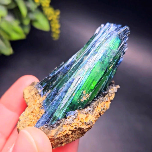 Vivianite Crystal Cluster 92.79g, Vivianite Specimen, Raw Blue