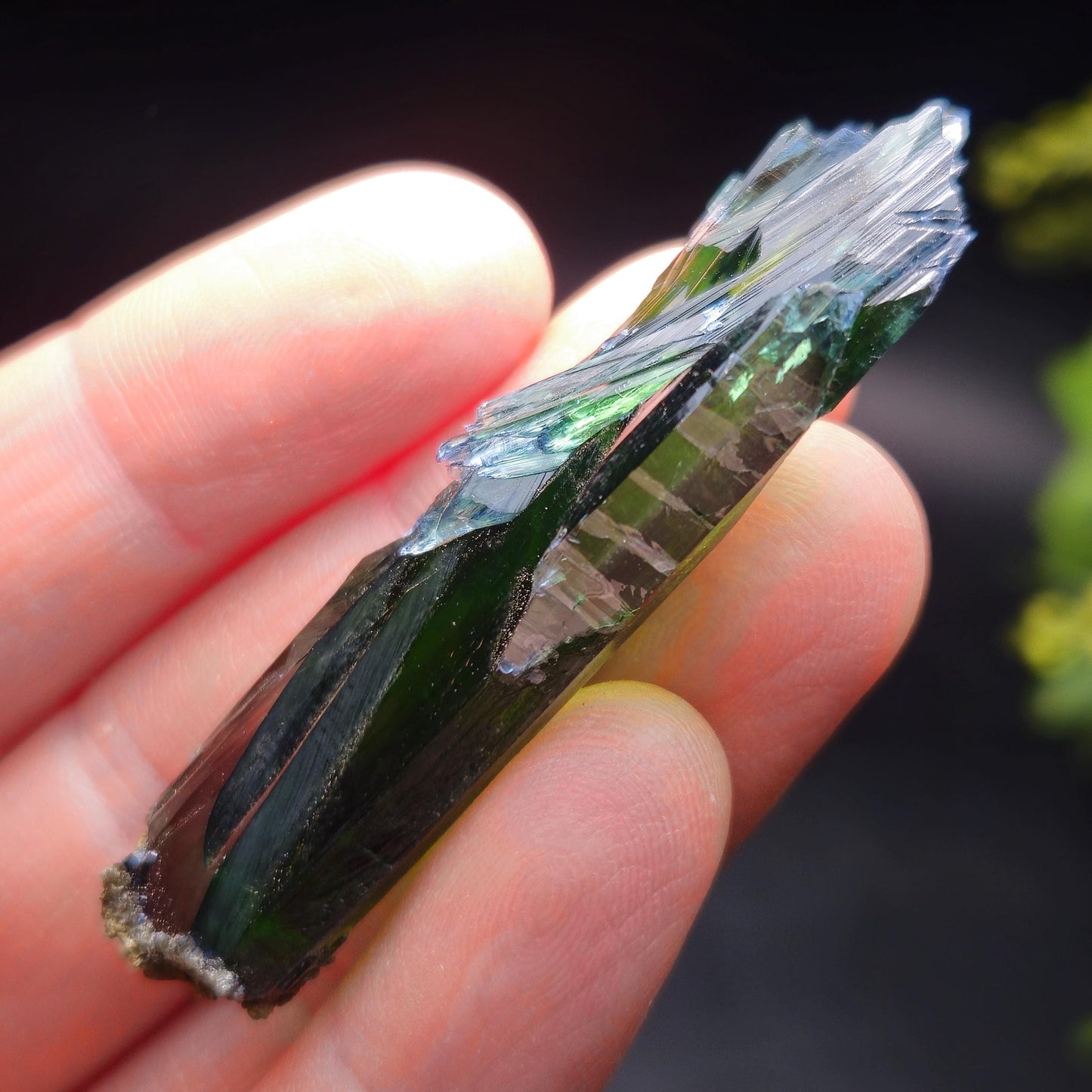 Vivianite Crystal Specimen 10.60g, Terminated Vivianite Crystal, Raw Blue