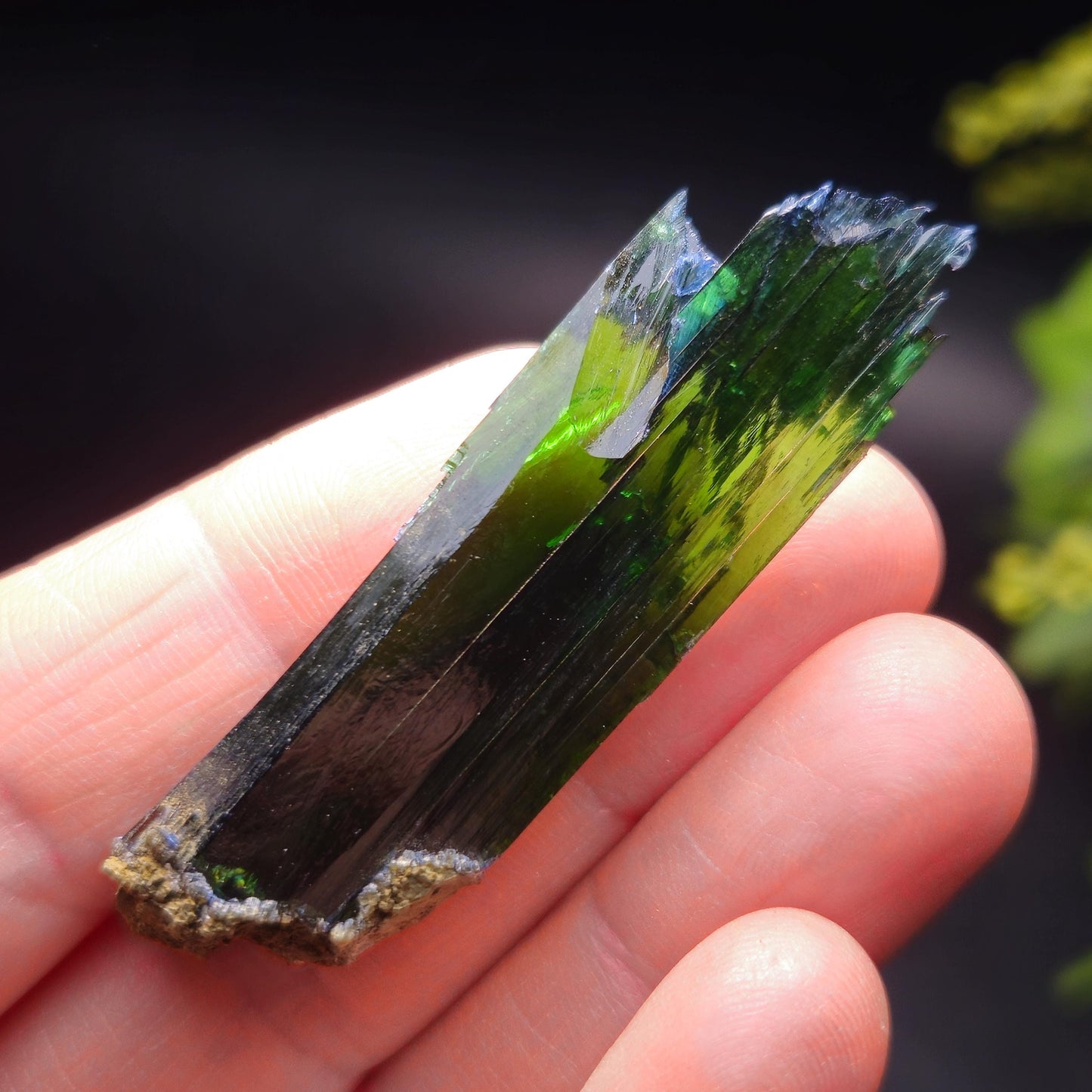 Vivianite Crystal Specimen 10.60g, Terminated Vivianite Crystal, Raw Blue