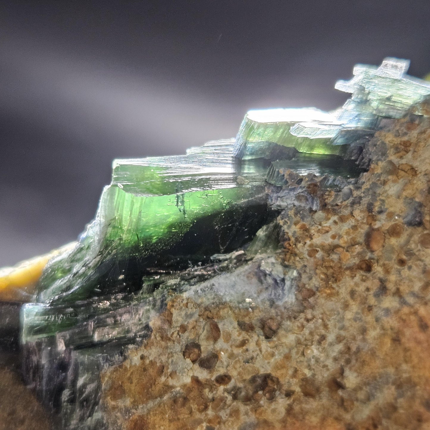 Vivianite Crystal Specimen 266g, Terminated Vivianite Crystal Cluster, Raw Blue