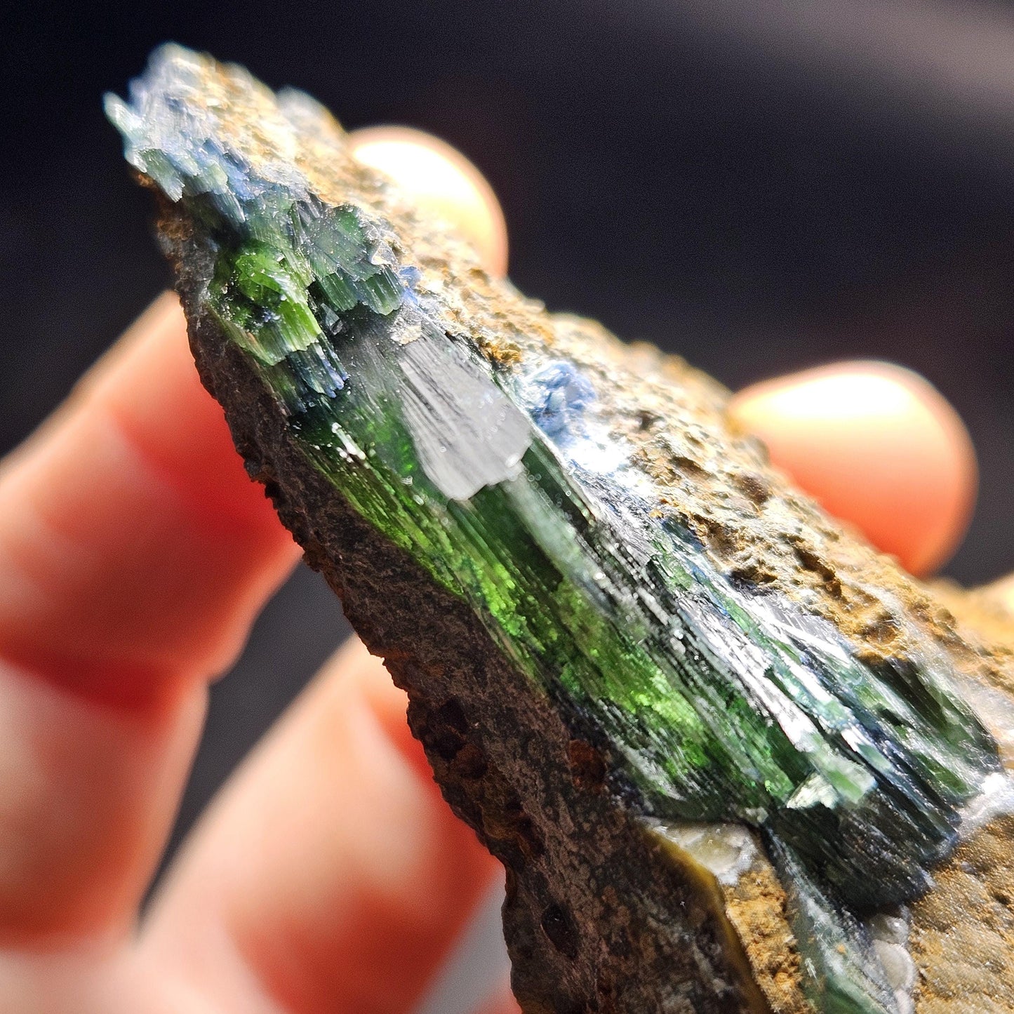 Vivianite Crystal Specimen 266g, Terminated Vivianite Crystal Cluster, Raw Blue