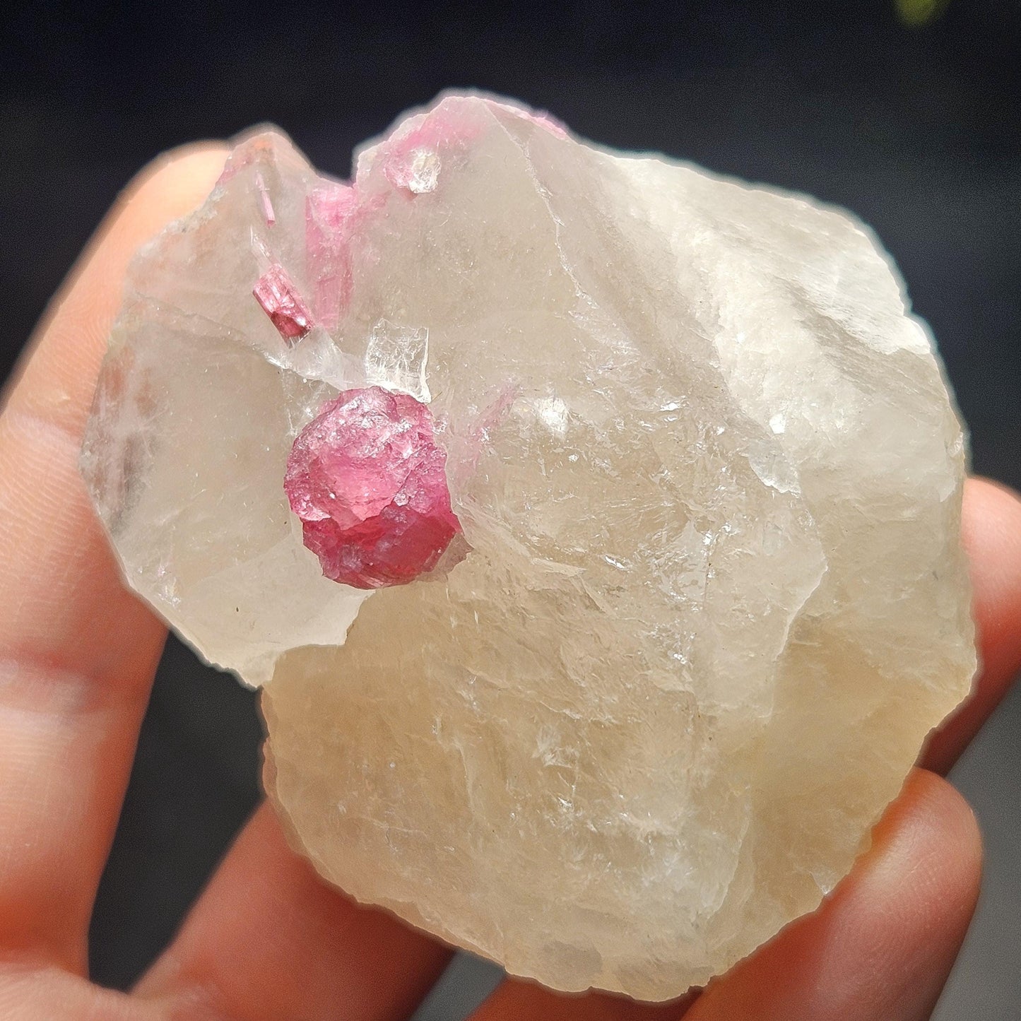 Bubblegum Pink Tourmaline in Quartz from Brazil 115.67g