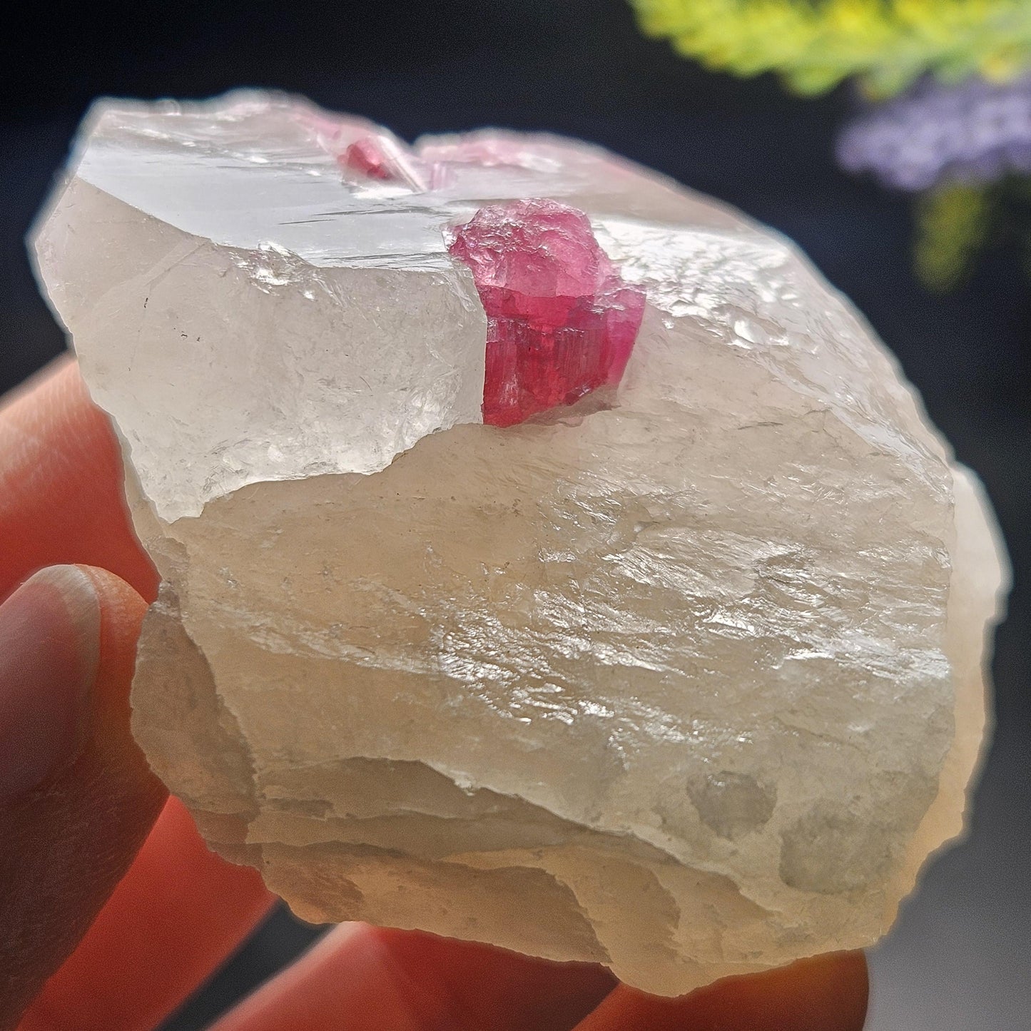Bubblegum Pink Tourmaline in Quartz from Brazil 115.67g