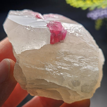 Bubblegum Pink Tourmaline in Quartz from Brazil 115.67g