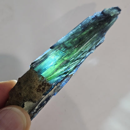 Vivianite Crystal Specimen 18.08g, Terminated Vivianite Crystal, Raw Blue