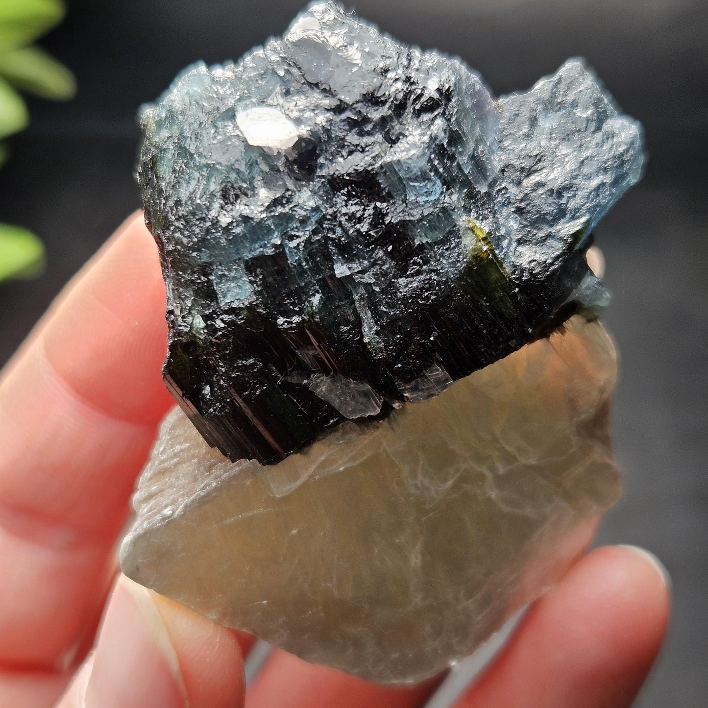 Blue Tourmaline Crystal 62.77g