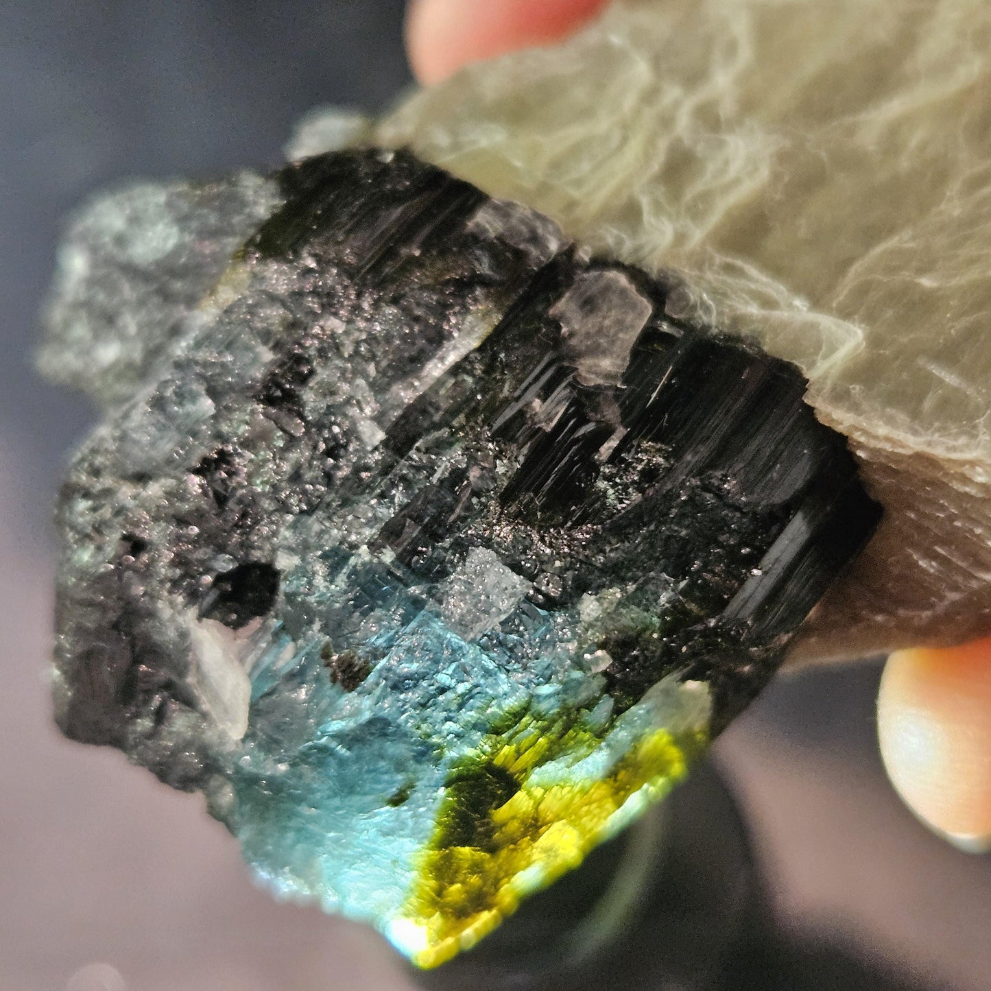 Blue Tourmaline Crystal 62.77g