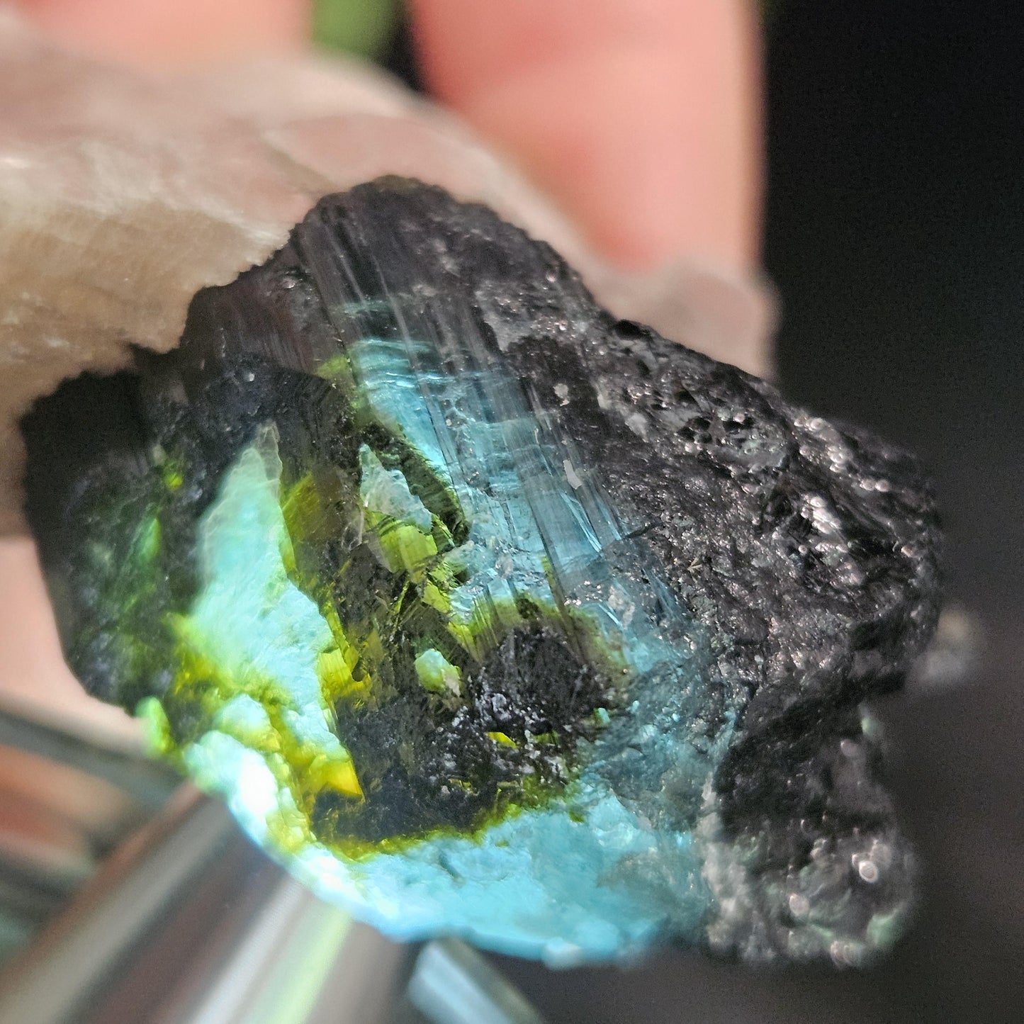 Blue Tourmaline Crystal 62.77g