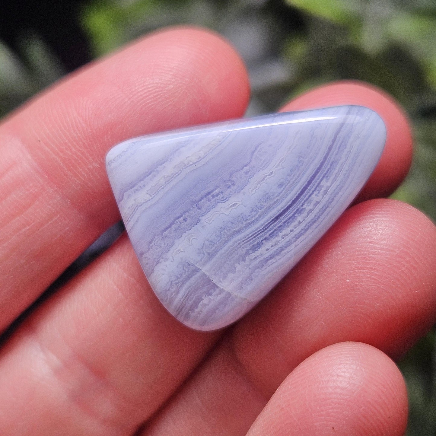 Blue Lace Agate Polished Specimen (0.75"), Namibian Blue Lace Agate, Namibia Blue Agate Crystal