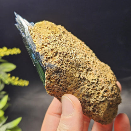 AAA Vivianite Crystal Cluster 200.45g, Terminated Vivianite Crystal Specimen, Raw Blue