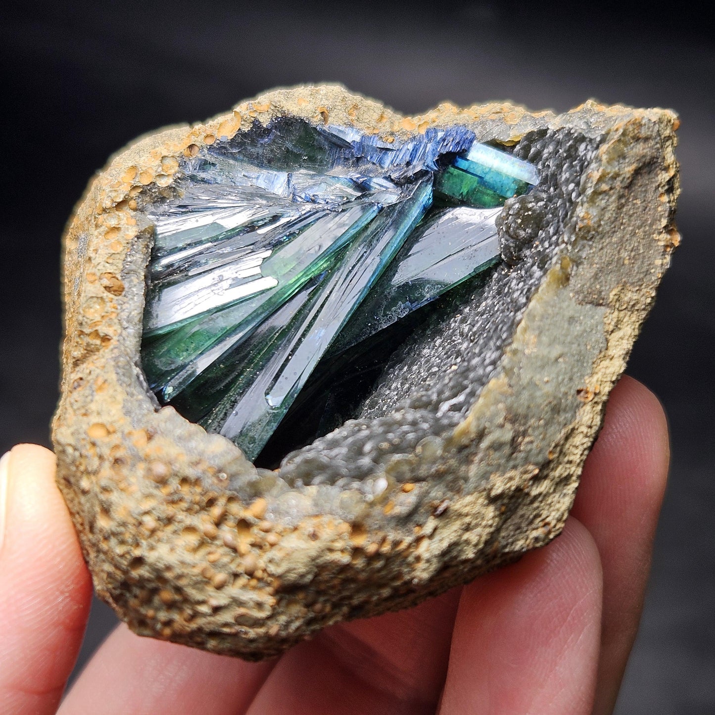 Vivianite Crystal Cluster 159g, Vivianite Specimen, Raw Blue
