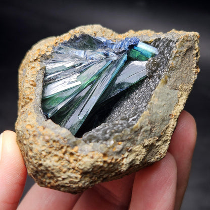 Vivianite Crystal Cluster 159g, Vivianite Specimen, Raw Blue