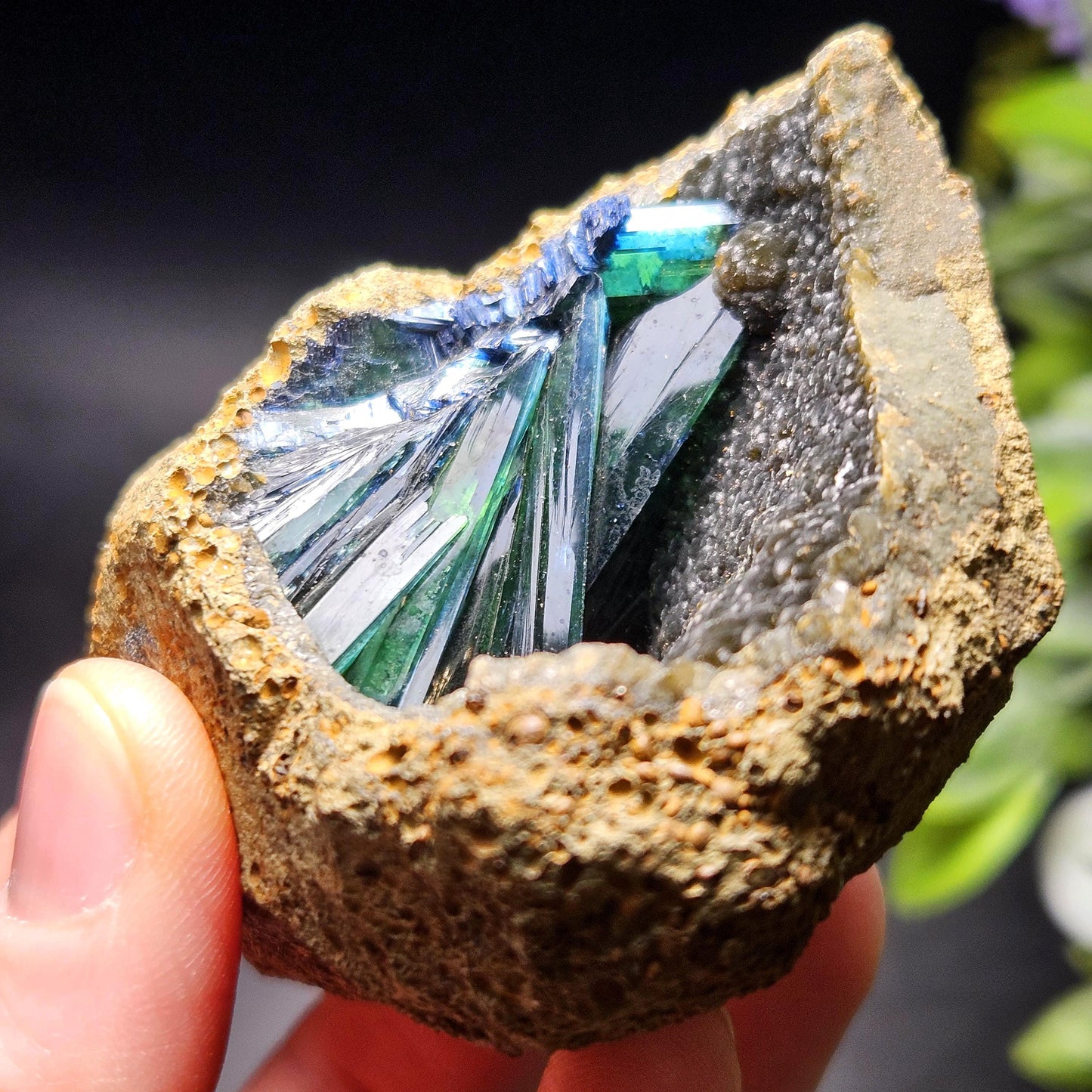 Vivianite Crystal Cluster 159g, Vivianite Specimen, Raw Blue
