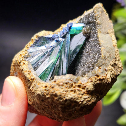 Vivianite Crystal Cluster 159g, Vivianite Specimen, Raw Blue