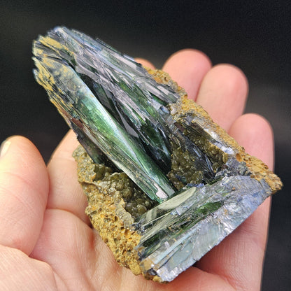 Vivianite Crystal Cluster 75.78g, Vivianite Specimen, Raw Blue