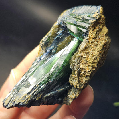 Vivianite Crystal Cluster 75.78g, Vivianite Specimen, Raw Blue
