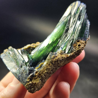 Vivianite Crystal Cluster 75.78g, Vivianite Specimen, Raw Blue