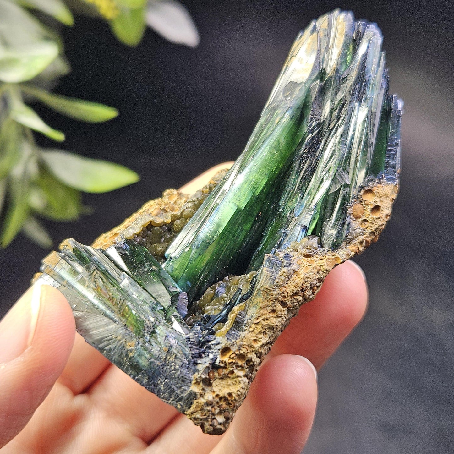 Vivianite Crystal Cluster 75.78g, Vivianite Specimen, Raw Blue