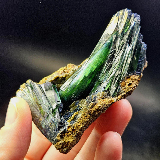 Vivianite Crystal Cluster 75.78g, Vivianite Specimen, Raw Blue